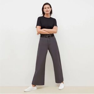 MM Lafleur • milo jean better than denim in cool charcoal wrinkle resistant sz 0